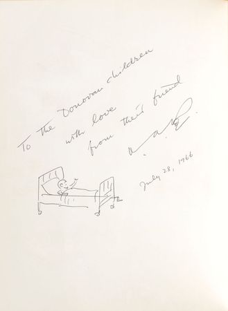 Lot #573 H. A. Rey: First edition with fantastic Curious George sketch and inscription - Image 1