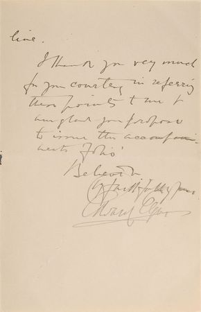 Lot #617 Edward Elgar Handwritten Letter Signed - Image 3