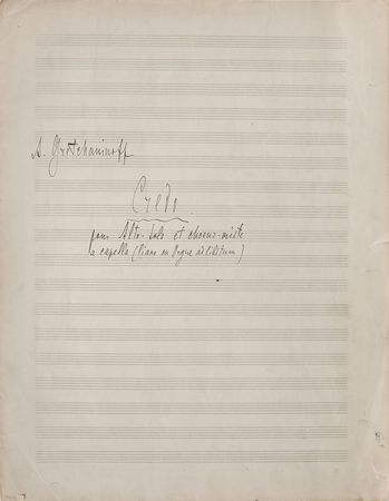 Lot #619 Alexander Gretchaninov: Brilliant choral manuscript for ?Credo? - Image 1