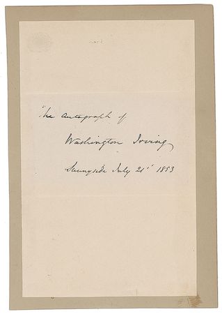 Lot #591 Washington Irving Signature - Image 2