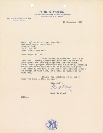 Lot #373 Omar Bradley and Mark Clark - Image 2
