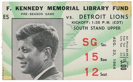 Lot #52 Robert F. Kennedy Signed Ticket Ticket