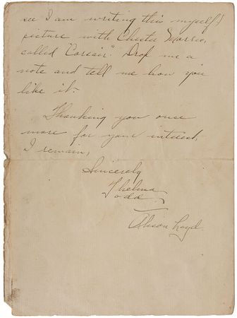 Lot #908 Thelma Todd: Exceedingly rare handwritten letter from Todd - Image 3