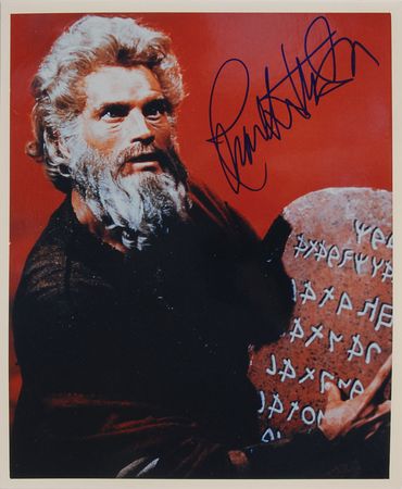 Lot #871 Charlton Heston Signed Photographs - Image 1