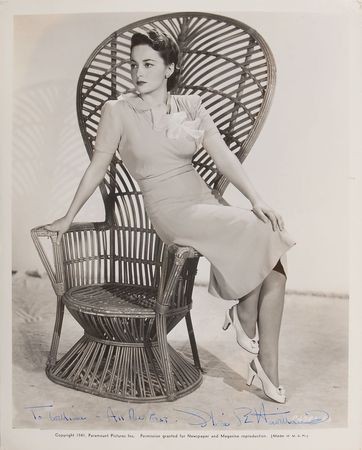 Lot #846 Olivia de Havilland Signed Photograph - Image 3