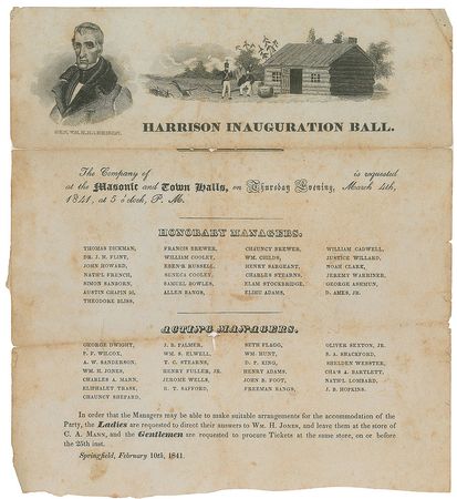 Lot #123 William Henry Harrison Inaugural Ball Invitations - Image 2