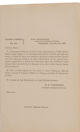 Lot #295 John Wilkes Booth - Image 1