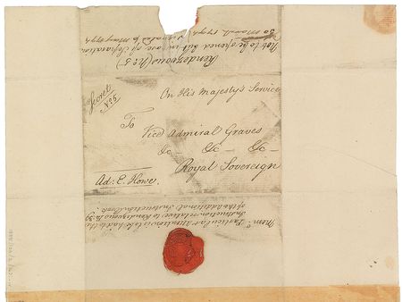 Lot #381 Richard Howe Signed Document - Image 3