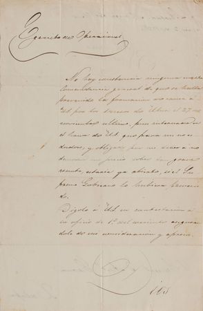 Lot #275 Antonio Lopez de Santa Anna Signed Document - Image 1