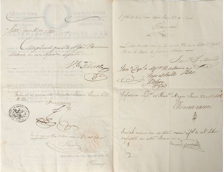 Lot #298 Anastasio Bustamante, Juan Almonte, and Vicente Filisola Signed Document - Image 3