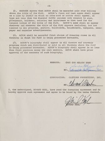 Lot #825 Actors and Actresses Signed Documents - Image 1