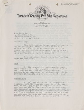 Lot #825 Actors and Actresses Signed Documents - Image 5