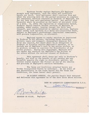 Lot #825 Actors and Actresses Signed Documents - Image 10