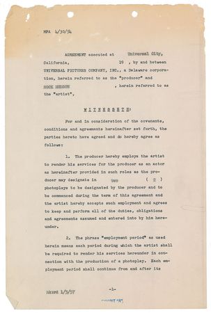 Lot #825 Actors and Actresses Signed Documents - Image 14