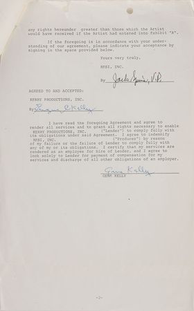 Lot #825 Actors and Actresses Signed Documents - Image 18