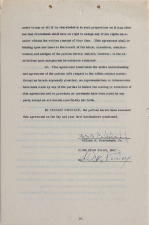 Lot #825 Actors and Actresses Signed Documents - Image 19