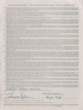 Lot #825 Actors and Actresses Signed Documents - Image 20
