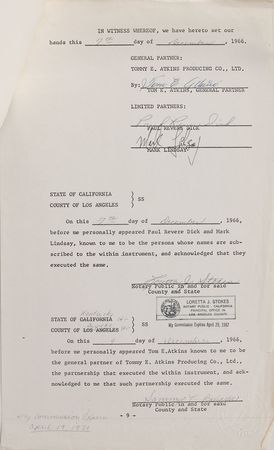 Lot #777 Popular Musicians Signed Documents - Image 1