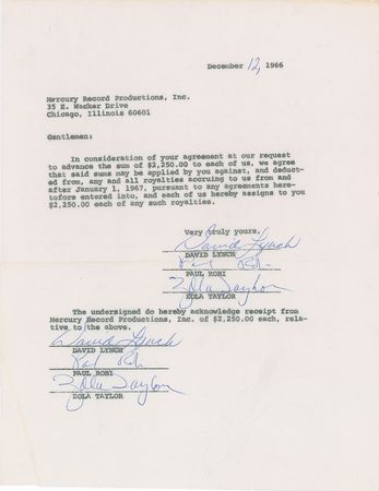 Lot #777 Popular Musicians Signed Documents - Image 2