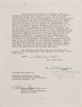 Lot #777 Popular Musicians Signed Documents - Image 5