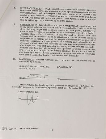 Lot #839 Comedians Signed Documents - Image 2