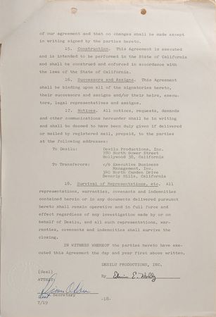 Lot #904 Television Signed Documents - Image 6