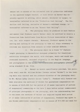 Lot #822 Academy Award Winners Signed Documents - Image 8