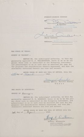 Lot #822 Academy Award Winners Signed Documents - Image 13