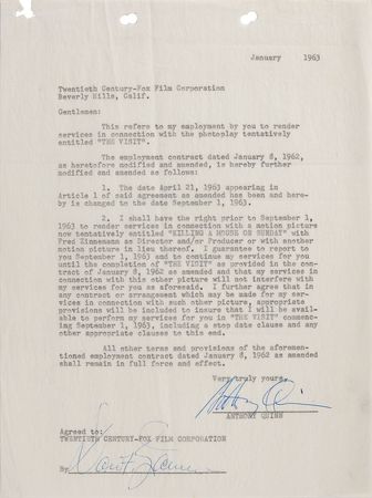 Lot #822 Academy Award Winners Signed Documents - Image 14
