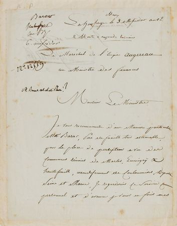 Lot #370 Pierre Augereau Signed Letter - Image 1