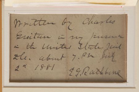 Lot #290 Charles Guiteau: Written from jail on the day he shot Garfield - Image 2