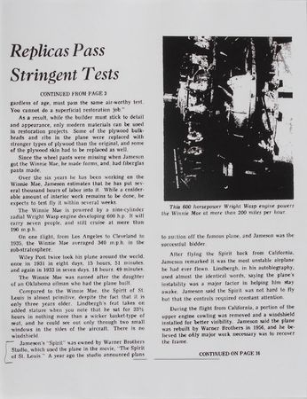Lot #817 Spirit of St. Louis: Used in the 1957 film Spirit of St. Louis - Image 5