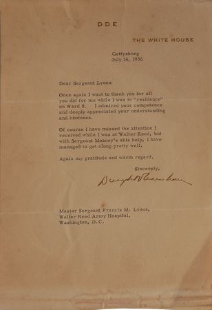 Lot #169 Dwight D. Eisenhower Signed Photograph and Typed Letter Signed - Image 2