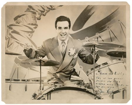 Lot #637 Gene Krupa Signed Photograph