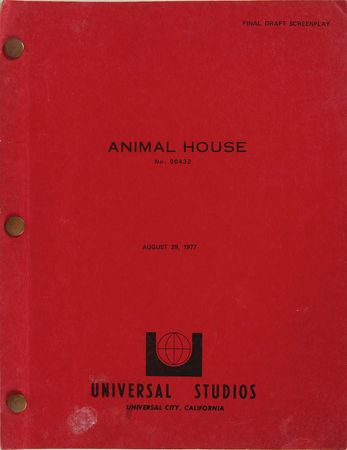 Lot #7399 Animal House Script - Image 1