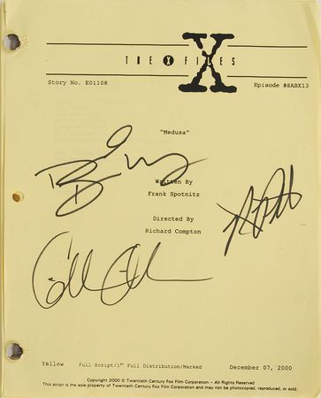 Lot #7421 X-Files Signed Script - Image 1