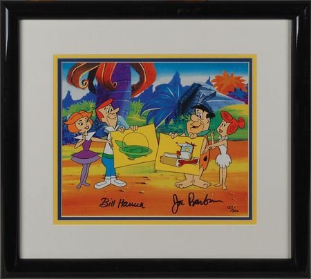 Lot #7440 The Flintstones and Jetsons: Hanna and Barbera Signed Animation Cel - Image 1