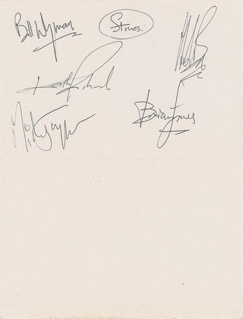 Lot #7095 Rolling Stones Signatures - Image 1