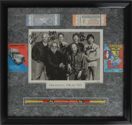 Lot #7113 Grateful Dead Signed Photograph Display - Image 1