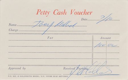 Lot #7212 Badfinger Set of Four Signed Receipts - Image 2