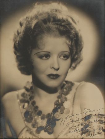 Lot #7332 Clara Bow Oversized Signed Photograph - Image 1