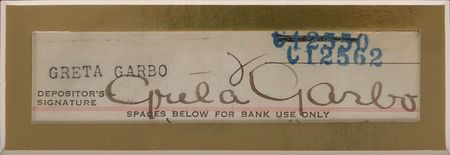 Lot #7363 Greta Garbo Signature - Image 2