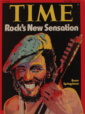 Lot #7250 Bruce Springsteen Signed 1975 Magazine Cover - Image 1