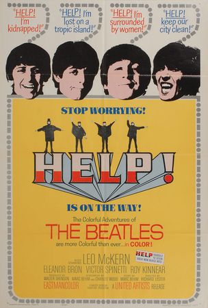 Lot #7038 Beatles HELP One Sheet Poster - Image 1