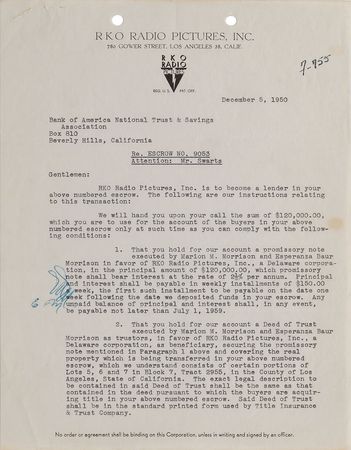 Lot #7357 John Wayne Signed Document - Image 1