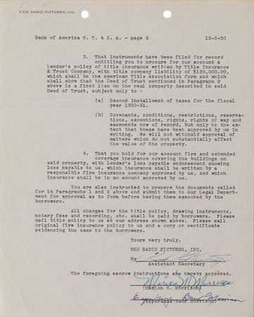 Lot #7357 John Wayne Signed Document - Image 2