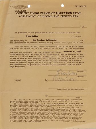 Lot #790 Orson Welles