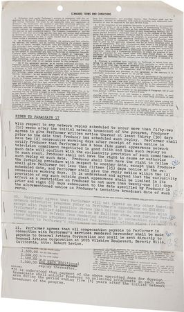 Lot #7035 Brian Epstein Signed Document - Image 2