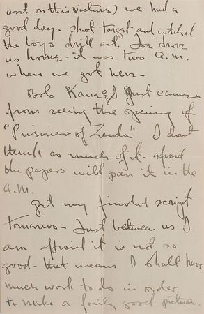 Lot #7368 Victor Fleming Autograph Letter Signed - Image 3