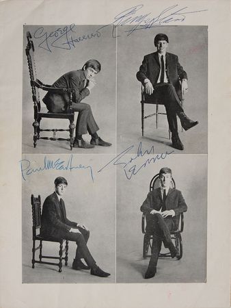 Lot #7003 Beatles Signed Program